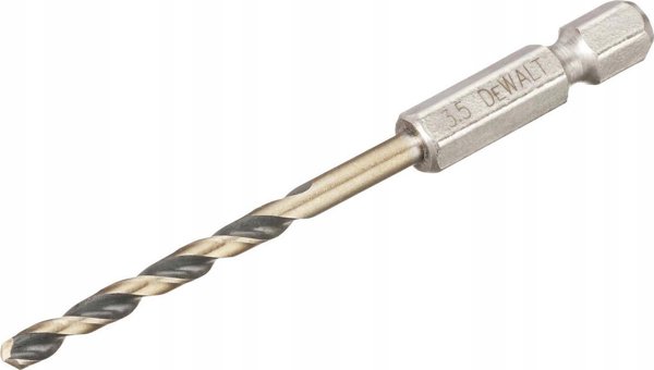 Τρυπάνι Dewalt τρυπάνι 3.5mm μαύρο και χρυσό εξάγωνο