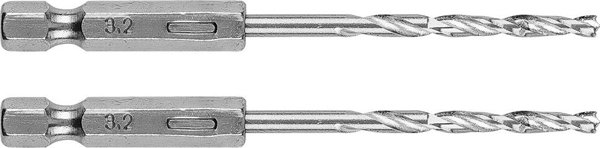 Graphite Τρυπάνι Μετάλλου HSS Hex 3.2mm, Σετ 2 Τεμαχίων