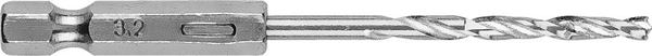 Graphite Τρυπάνι Μετάλλου HSS Hex 3.2mm, Σετ 2 Τεμαχίων