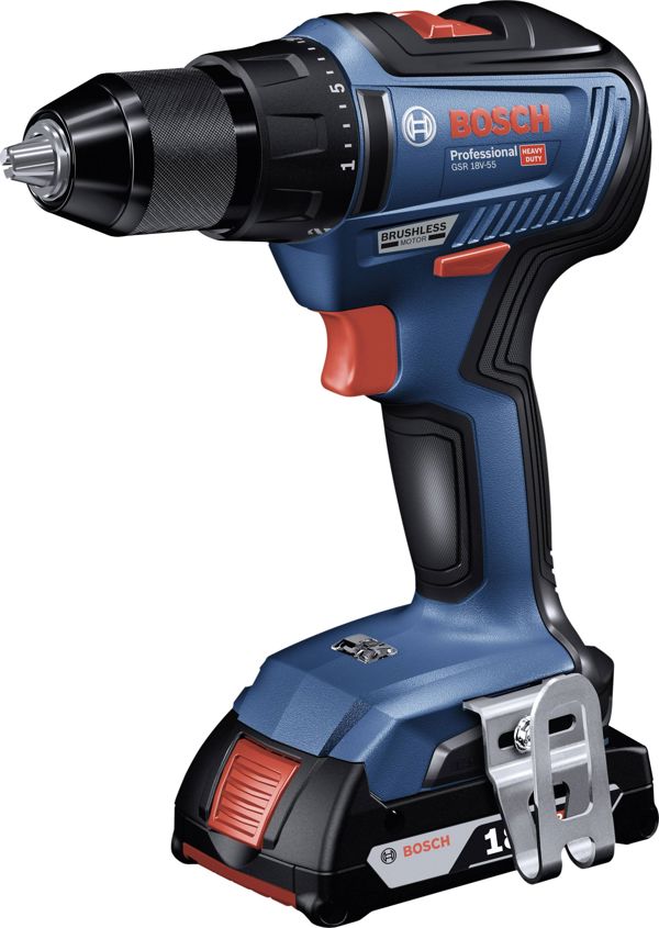 Δραπανοκατσάβιδο Bosch GSR 18V-55 18 V 2 x μπαταρία 4 Ah (06019H5204)