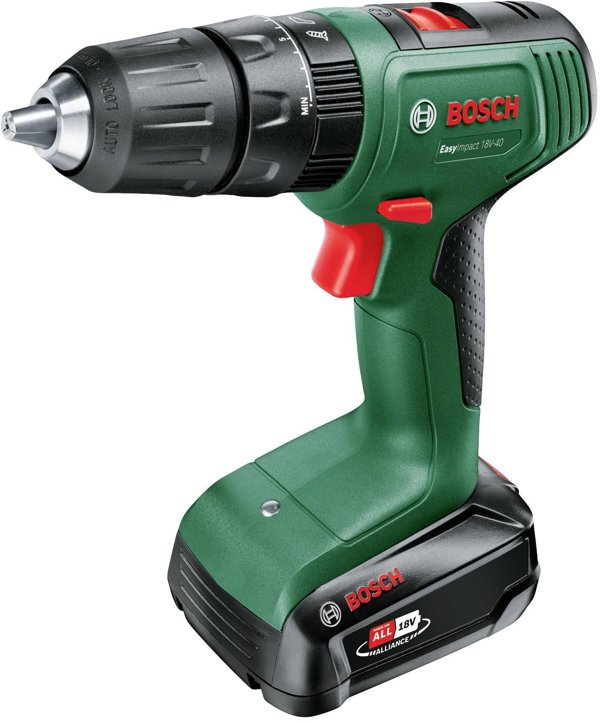 Μπουλονόκλειδο Bosch Bosch cordless impact drill EasyImpact 18V-40 + SystemBox (πράσινο/μαύρο, 2x μπαταρία Li-ion 1.5Ah, POWER FOR ALL ALLIANCE)
