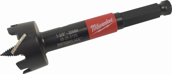 Τρυπάνι Milwaukee Drill-crown για ξύλο O35mm (με αντικαταστάσιμη λεπίδα) Milwaukee