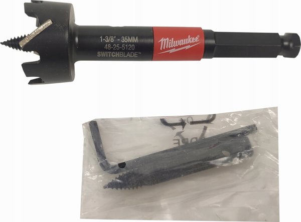 Τρυπάνι Milwaukee Drill-crown για ξύλο O35mm (με αντικαταστάσιμη λεπίδα) Milwaukee