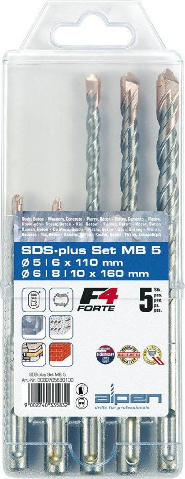 Τρυπάνι Alpen Alpen SDS+ F4 MB5 5-6x110/6-8-10 x160