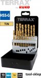 Σετ τρυπανιών 19 τεμαχίων Sourcing RUKO Terrax HSS-G TiN