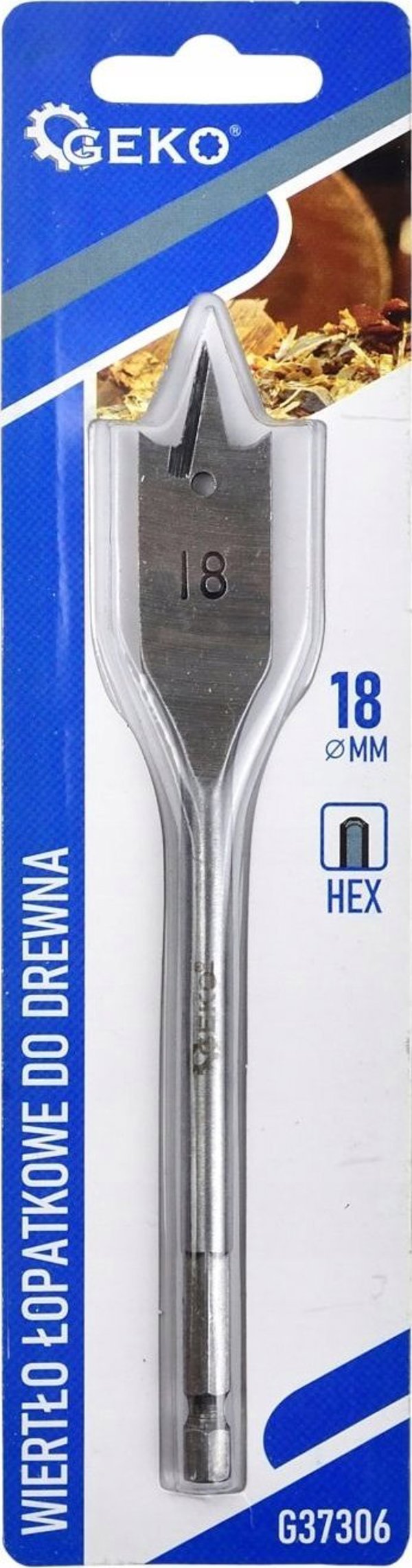 Τρυπάνι Geko Τρυπάνι φτυαριού για ξύλο 18x152mm HEX (20/200)
