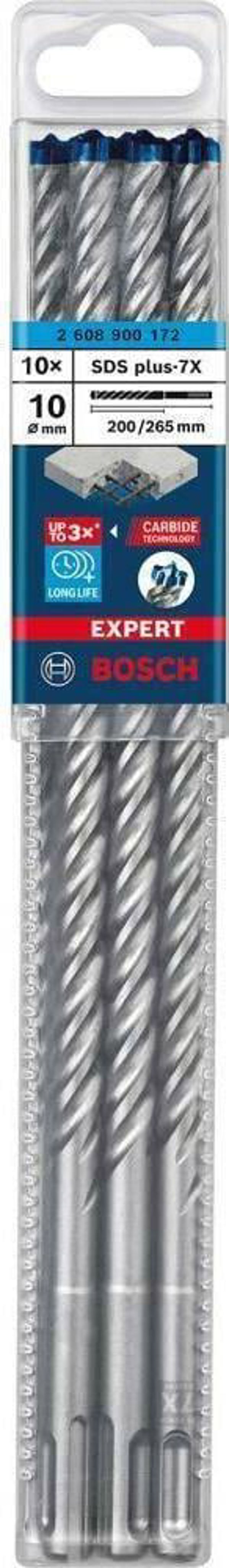 Τρυπάνι Bosch SDS plus-7X 10x200x265mm 10 τεμάχια - 2608900172 EXPERT RANGE