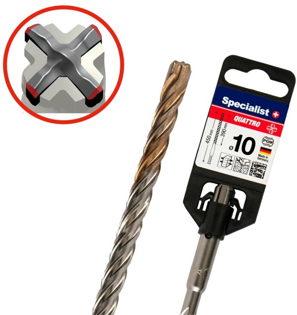 Τρυπάνι Specialist+ Keturg. graztas QUATTRO 10/390 x 450 mm