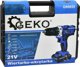 Geko Δράπανο Κατσαβίδι Μπαταρίας 21V, 2x Μπαταρίες 2Ah