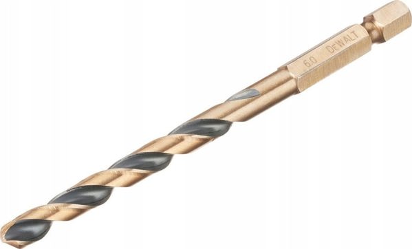 Τρυπάνι DeWalt τρυπάνι 6.0mm μαύρο και χρυσό εξάγωνο