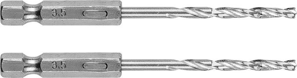 Graphite Τρυπάνι για Μέταλλο Hex 3.5mm, Σετ 2 Τεμαχίων