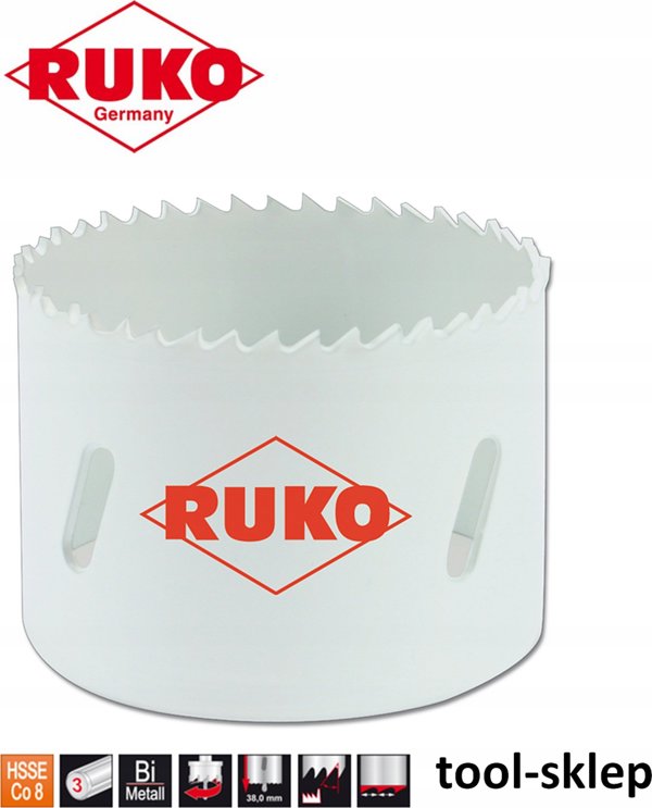 Τρυπάνι Sourcing HSS Co8 διμεταλλικό RUKO O60 mm