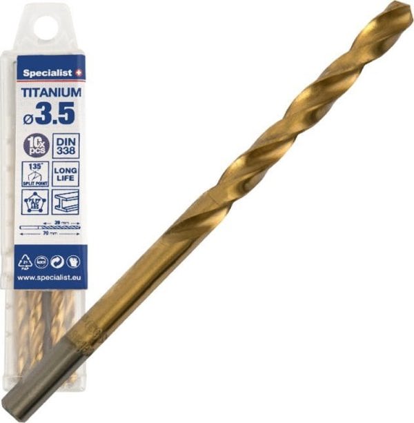 Τρυπάνι Specialist+ Specialist+ Τιτάνιο για μέταλλο διαμ. 3.5 mm 10τμχ