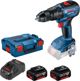 Δραπανοκατσάβιδο Bosch GSB 18V-50 18 V 2 x μπαταρία 5 Ah (06019H5101)