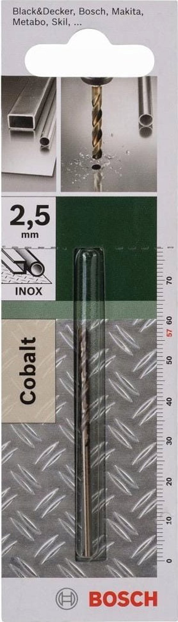 Τρυπάνι Bosch Bosch 2609255064 - Τρυπάνι - 2,5 mm - 57 mm - Κράμα χάλυβα - Χυτοσίδηρος - Άκρατος χάλυβας - Ανοξείδωτος χάλυβας - 2,5 mm - 3 cm (2609255064)