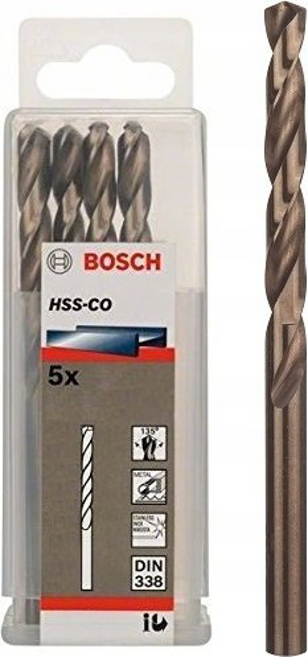 Τρυπάνι BOSCH Bosch Metal twist drill HSS-Co, DIN 338, 12.0mm (5 τεμάχια, μήκος εργασίας 101mm)