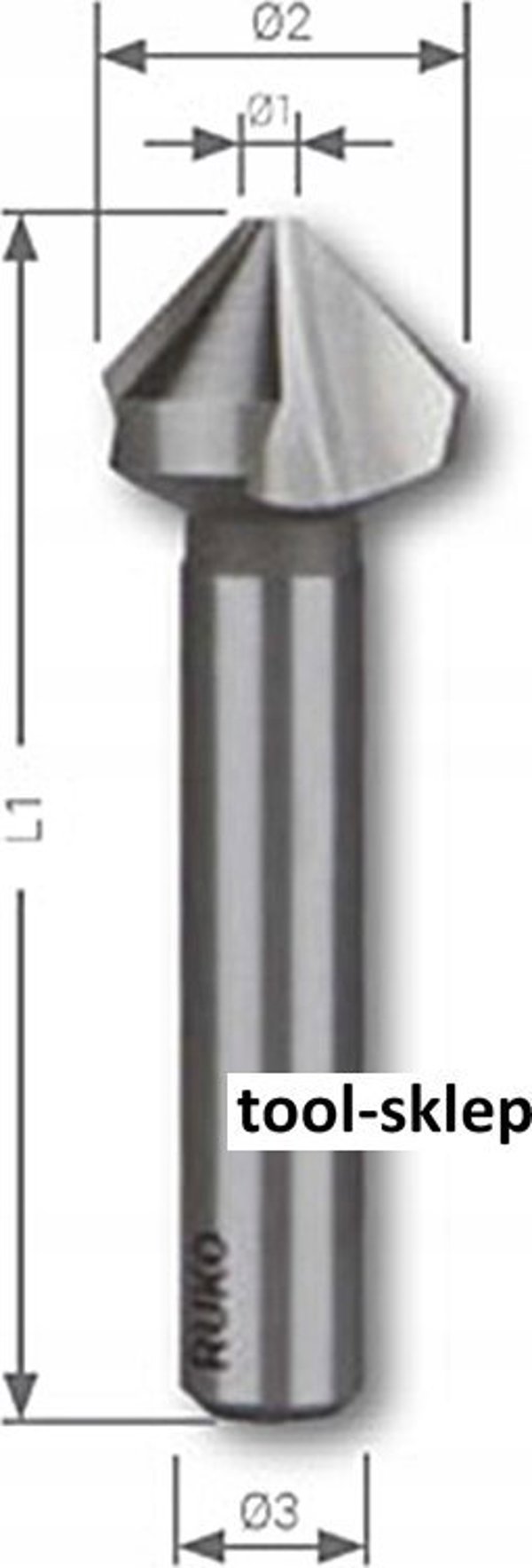 Τρυπάνι τρυπανιού RUKO HSS-Co Countersink Sourcing O20,5mm 13494741 4007140002853