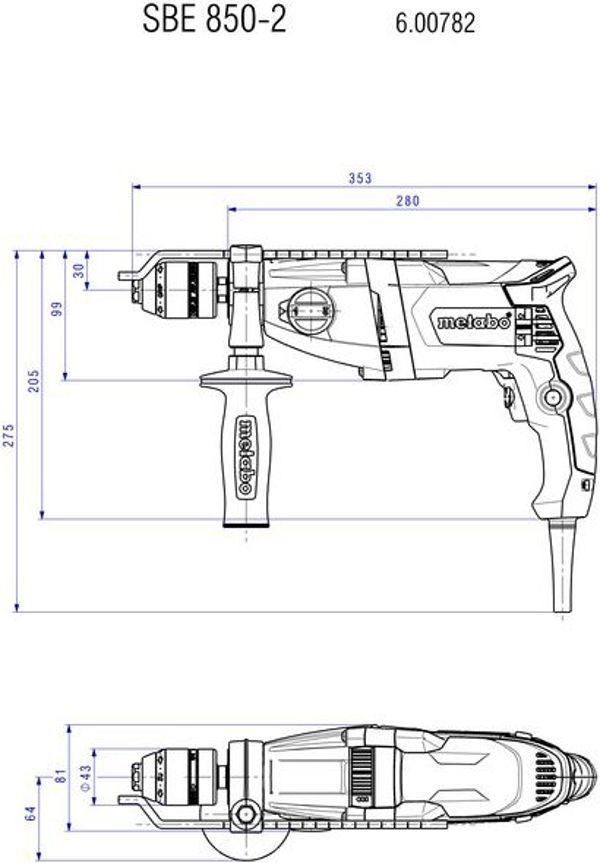 Δράπανο Metabo 850W