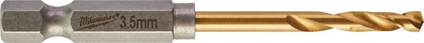 Τρυπάνι Milwaukee MILWAUKEE METAL DRILL HSS-G TIN 3.5mm HEX (10 τεμ.)