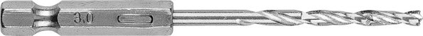 Graphite Τρυπάνι για Μέταλλο Hex 3.0mm, Σετ 2 Τεμαχίων