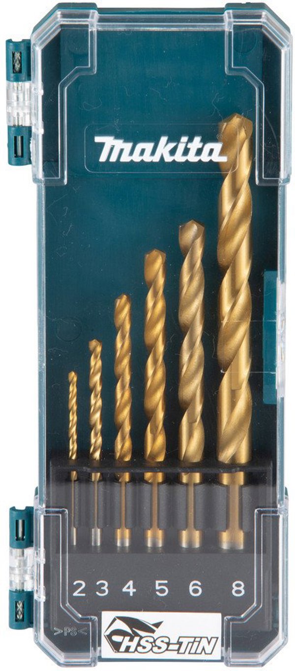 Makita D-72833 Σετ Τρυπάνια Για Μέταλλο HSS, 6 Τεμάχια