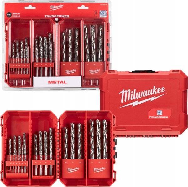 Τρυπάνι Milwaukee MILWAUKEE ΤΡΥΠΑΝΙΑ ΓΙΑ ΜΕΤΑΛΛΟ HSS-G THUNDERWEB ΣΕΤ 25 τεμάχια 1-13mm