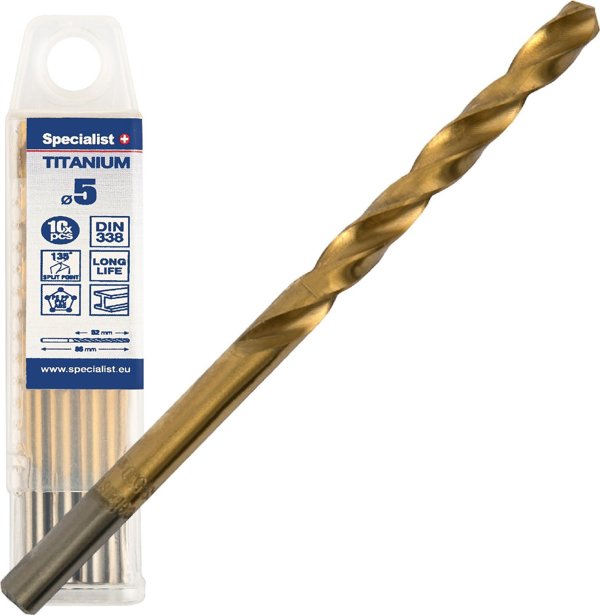 Τρυπάνι Specialist+ Specialist+ Τιτάνιο μεταλλικό 5 mm 10τμχ