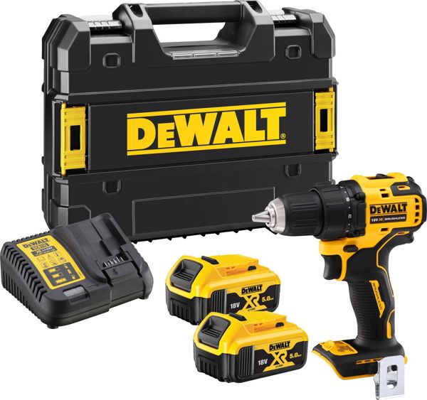 DeWalt DCD708P2T Δραπανοκατσάβιδο Μπαταρίας 18V Brushless με 2 Μπαταρίες 5Ah και Θήκη Μεταφοράς