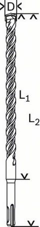 Τρυπάνι Bosch για σκυρόδεμα SDS+ 55mm (2608597776)