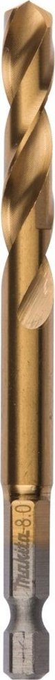 Τρυπάνι Makita MAKITA ΤΡΥΠΑΝΙ ΓΙΑ ΜΕΤΑΛΛΟ HSS-TIN 1/4" HEX  8,0x102mm