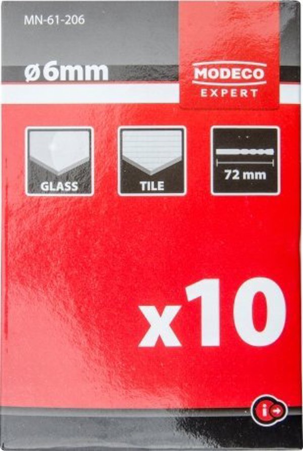 Τρυπάνι EXPERT ΤΡΥΠΑΝΙ ΓΙΑ ΓΥΑΛΙ 6,0 MM [EXPERT] - 10τεμ