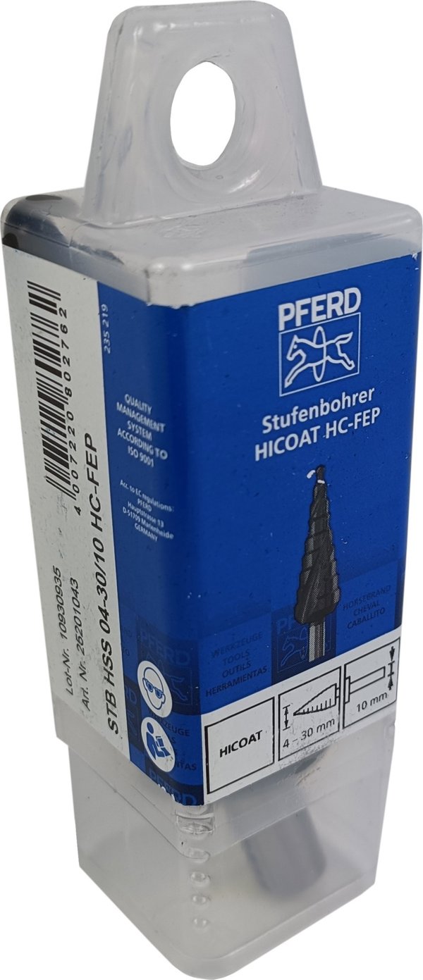 Τρυπάνι Sourcing Step drill PFERD HSS 04-30/10 Hicoat HC-FEP
