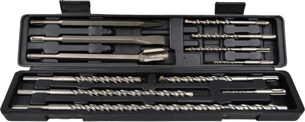 Geko Σετ Τρυπάνια Και Καλέμια SDS Plus 12 Τεμαχίων G40039, Ατσάλι Υψηλής Ποιότητας