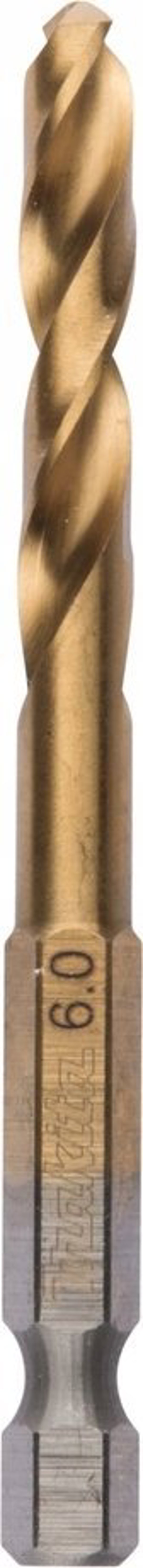 Τρυπάνι Makita MAKITA ΤΡΥΠΑΝΙ ΓΙΑ ΜΕΤΑΛΛΟ HSS-TIN 1/4" HEX  6,0x80mm