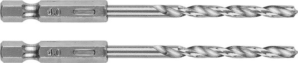 Graphite Τρυπάνι για Μέταλλο Hex 4.0mm, 2 Τεμάχια