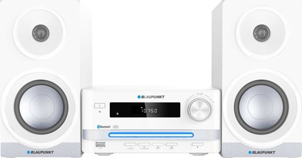 Blaupunkt MS16BT Edition Πύργος Ήχου με Bluetooth, USB, CD Player, FM Ραδιόφωνο, 15W, Λευκός