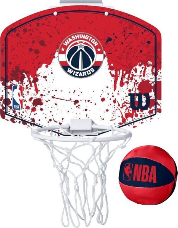 Wilson Wilson NBA Team Washington Wizards Mini Hoop WTBA1302WAS Czerwone One size