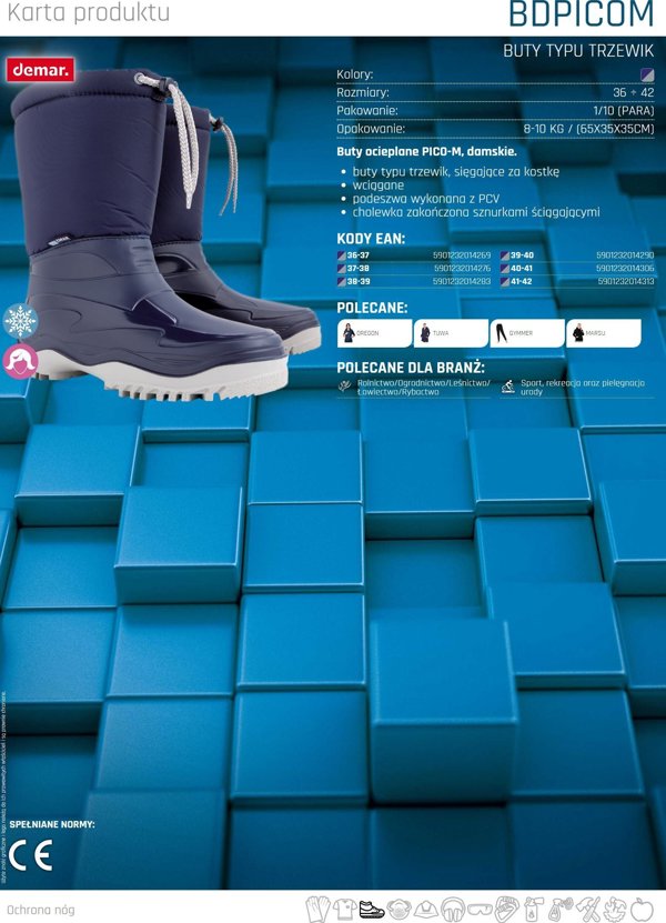 Winter boots PICO-M, insulated, blue, size 37-38