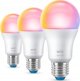 WiZ WiZ,Λάμπα,8,8W,2200-6500 (RGB),A60,E27,3 τεμάχια πηγή φωτός