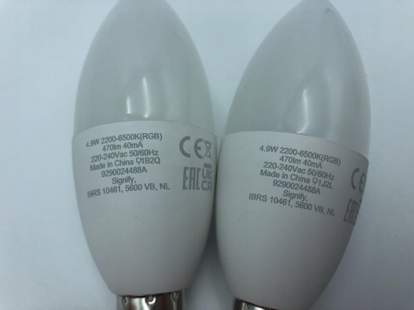 WiZ WiZ,Κερί,4,9W,2200-6500 (RGB),C37,E14,2 τεμ πηγή φωτός