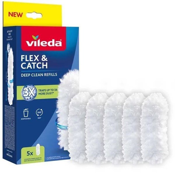 Ανταλλακτικά για Σκούπα Σκόνης Flex & Catch 5 τεμαχίων Vileda