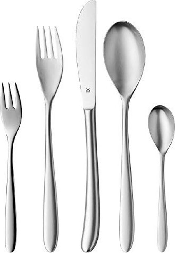 WMF Σετ μαχαιροπίρουνα WMF Silk για 6 άτομα, 30 κομμάτια, μονομπλόκ μαχαίρι, ματ ανοξείδωτο ατσάλι Cromargan, κατάλληλο για πλυντήριο πιάτων