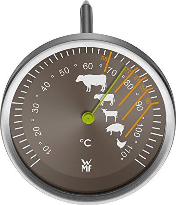 WMF Πιάτο WMF, οβάλ, με δωρεάν θερμόμετρο, γυάλινο καπάκι, Cromargan από ανοξείδωτο ατσάλι, επαγωγή, πλένεται στο πλυντήριο πιάτων, μπορεί να χρησιμοποιηθεί στο φούρνο, 38x26x12 εκ., 7,8 λ