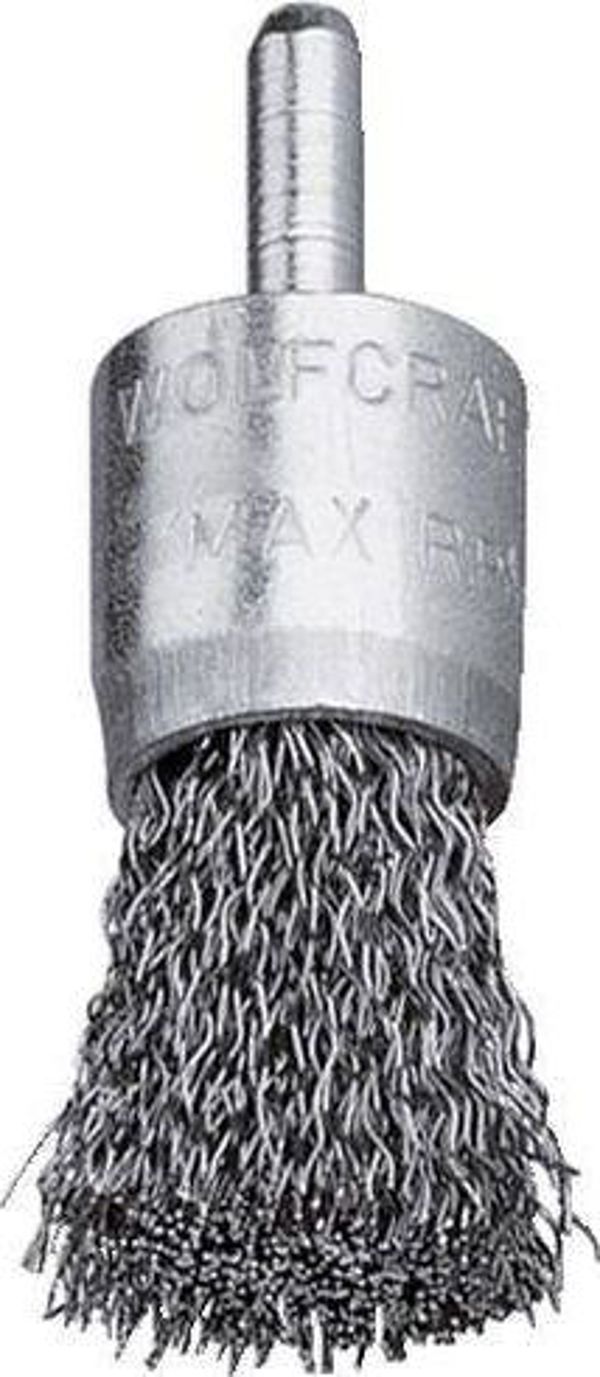 Wolfcraft Βούρτσα Πινέλου 25mm, Κυματιστό Ατσάλινο Σύρμα για Τρυπάνι, WF2126000