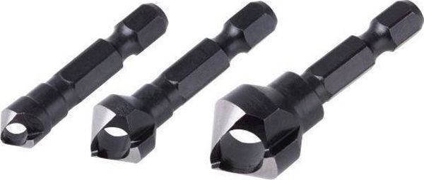 Wolfcraft Σετ Εμβαθυντών 8-12-16mm με Εκτοξευτήρα, Εξαγωνικό Στέλεχος 1/4", για Ξύλο, Πλαστικό & Μέταλλο WF4375000
