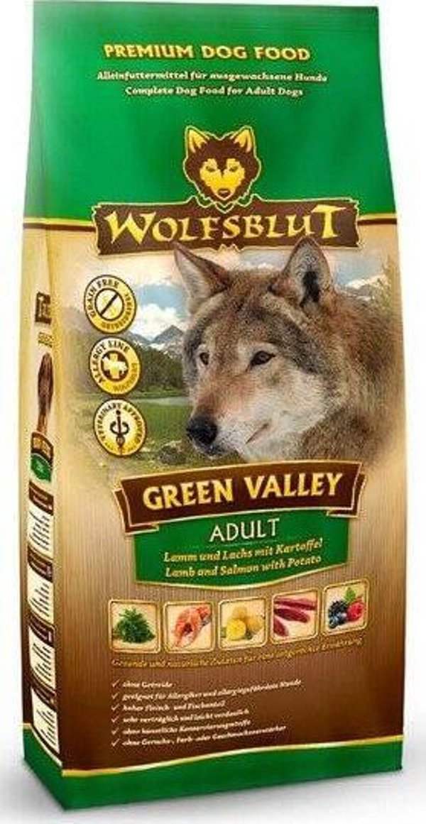 Wolfsblut Green Valley Ξηρά Τροφή Σκύλου με Αρνί για Ενήλικους Σκύλους με Αλλεργίες 12.5kg