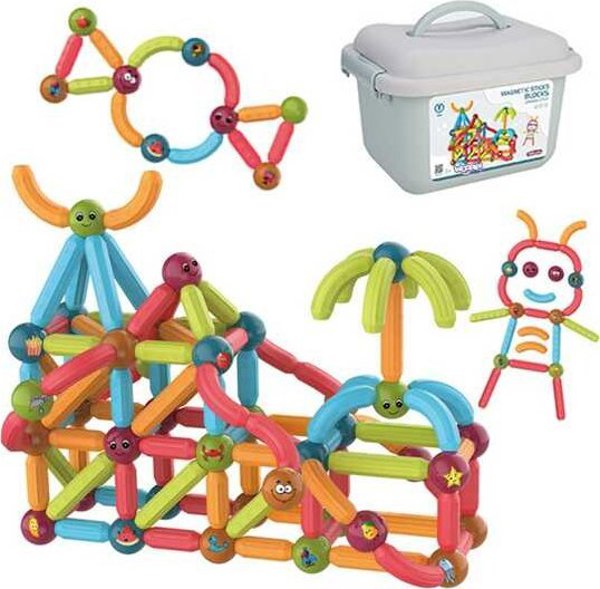 Woopie Magnetic Educational Construction Blocks 128 Ελ.  Λουμάρκο! 13496180 5904326945197