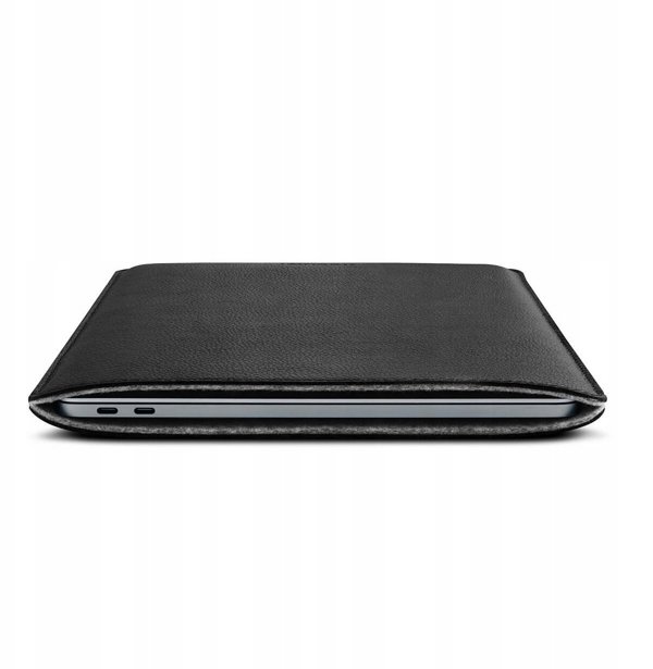 Woolnut Leather Sleeve for 16" MacBook Pro, black
