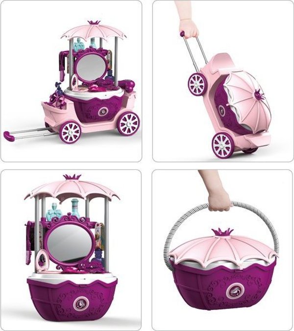 Woopie Beauty Salon Τραπέζι μπουντουάρ με ρόδες Βαλίτσα τρόλεϊ 31 Αξεσουάρ 4σε1 Lumarko! 13524680 5904326947993
