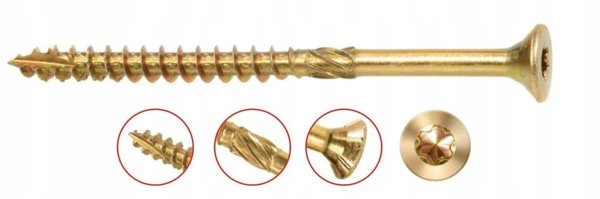 ΒΙΔΕΣ ΞΥΛΟΥ TORXWHT 5.0X70 40ΤΕΜ